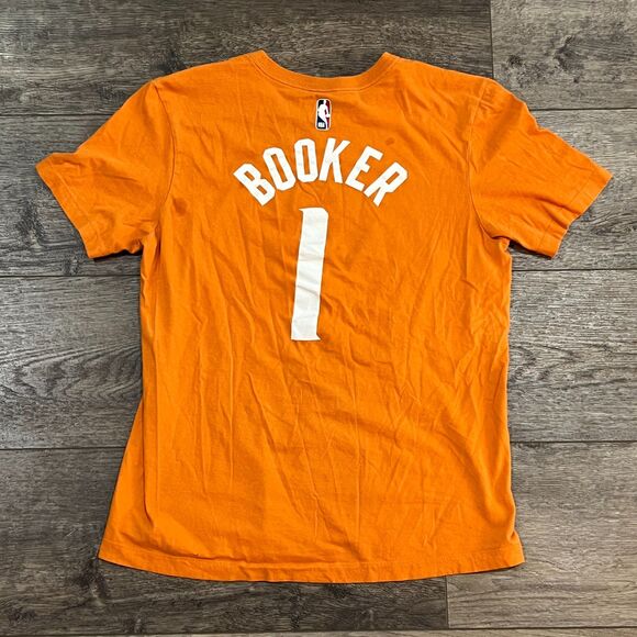 Devin Booker Phoenix Suns Jordan 2020/21 Orange T-Shirt - Mens Size Medium - Picture 4 of 5